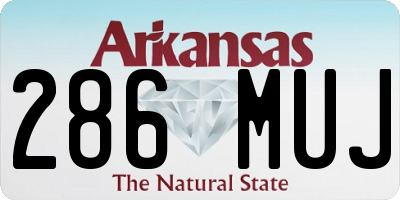 AR license plate 286MUJ