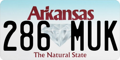 AR license plate 286MUK