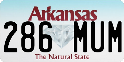 AR license plate 286MUM