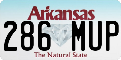 AR license plate 286MUP