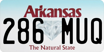 AR license plate 286MUQ