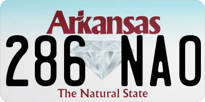 AR license plate 286NAO
