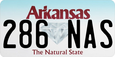 AR license plate 286NAS