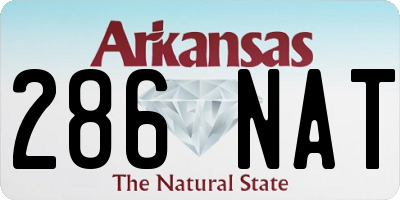 AR license plate 286NAT