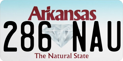 AR license plate 286NAU
