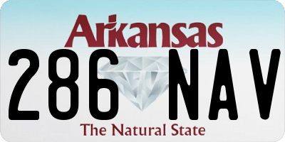 AR license plate 286NAV
