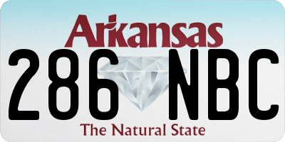 AR license plate 286NBC