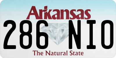 AR license plate 286NIO