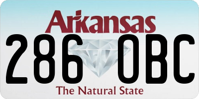AR license plate 286OBC