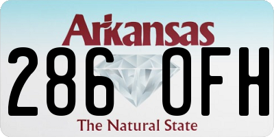 AR license plate 286OFH