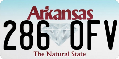 AR license plate 286OFV