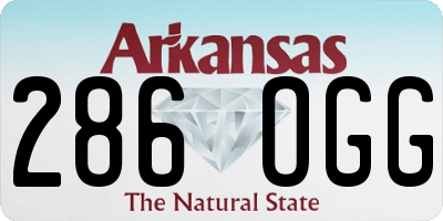AR license plate 286OGG