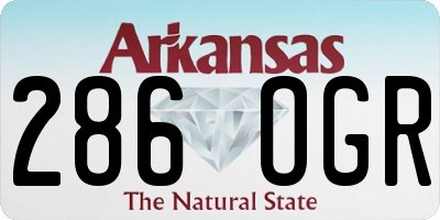 AR license plate 286OGR