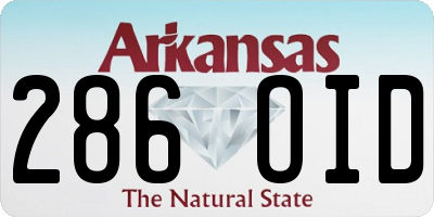 AR license plate 286OID