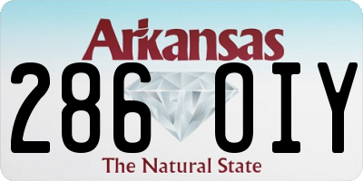 AR license plate 286OIY