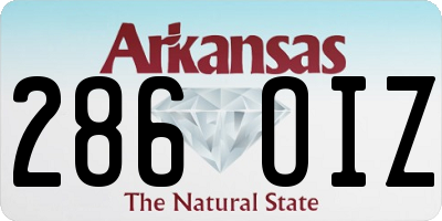 AR license plate 286OIZ