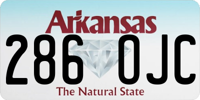 AR license plate 286OJC