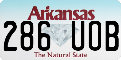 AR license plate 286UOB
