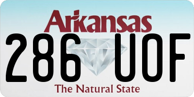 AR license plate 286UOF
