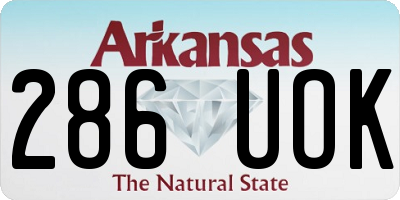 AR license plate 286UOK