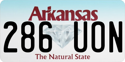 AR license plate 286UON