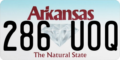 AR license plate 286UOQ