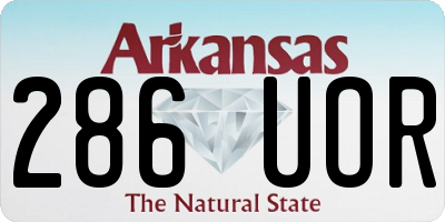 AR license plate 286UOR