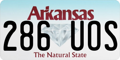 AR license plate 286UOS
