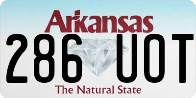 AR license plate 286UOT