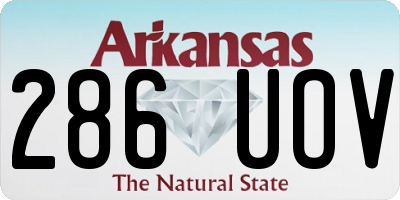 AR license plate 286UOV