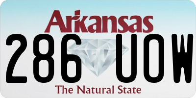 AR license plate 286UOW