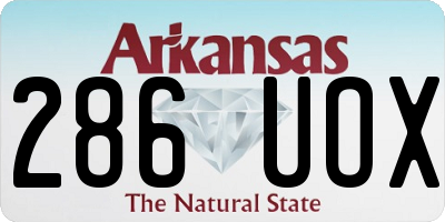 AR license plate 286UOX