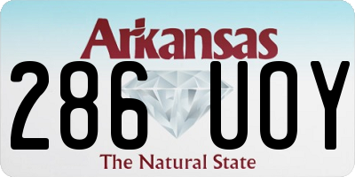 AR license plate 286UOY