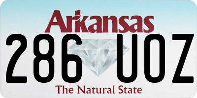 AR license plate 286UOZ