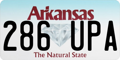 AR license plate 286UPA
