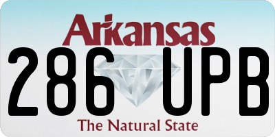 AR license plate 286UPB