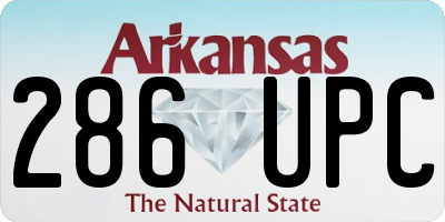 AR license plate 286UPC