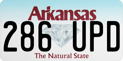 AR license plate 286UPD