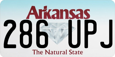 AR license plate 286UPJ