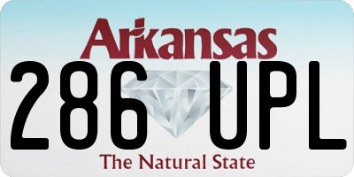 AR license plate 286UPL
