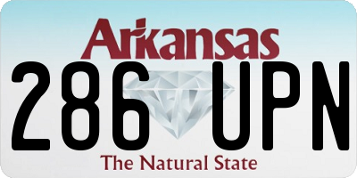 AR license plate 286UPN