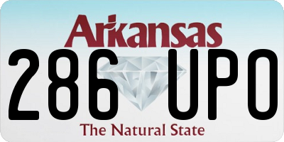 AR license plate 286UPO