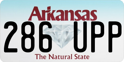 AR license plate 286UPP