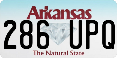 AR license plate 286UPQ