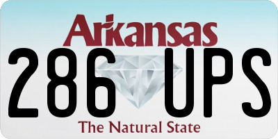 AR license plate 286UPS