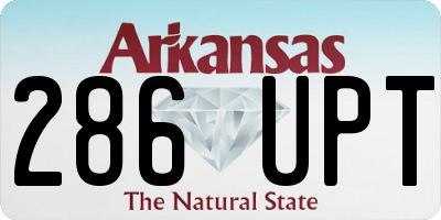 AR license plate 286UPT