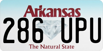 AR license plate 286UPU