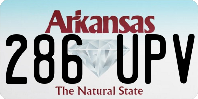 AR license plate 286UPV