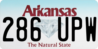 AR license plate 286UPW