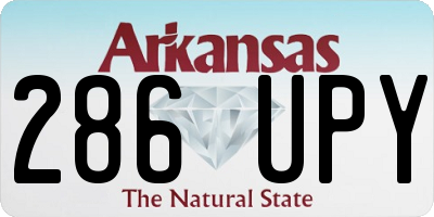 AR license plate 286UPY